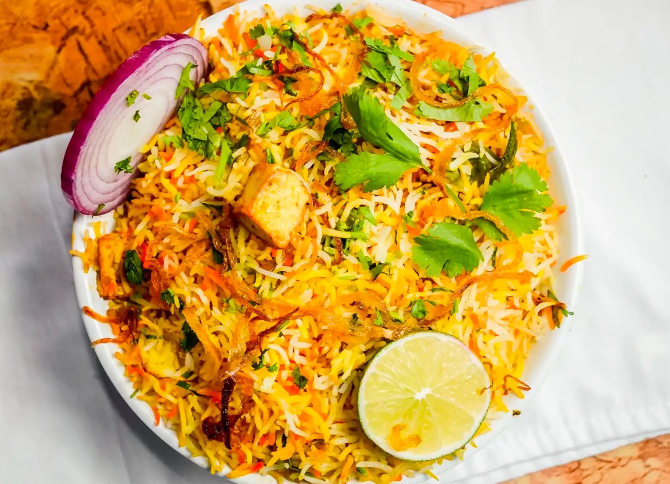 Paneer Biryani.