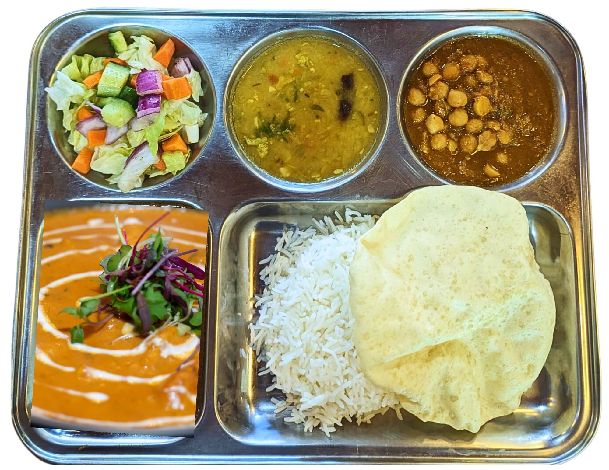 Chicken Tikka Masala Thali.