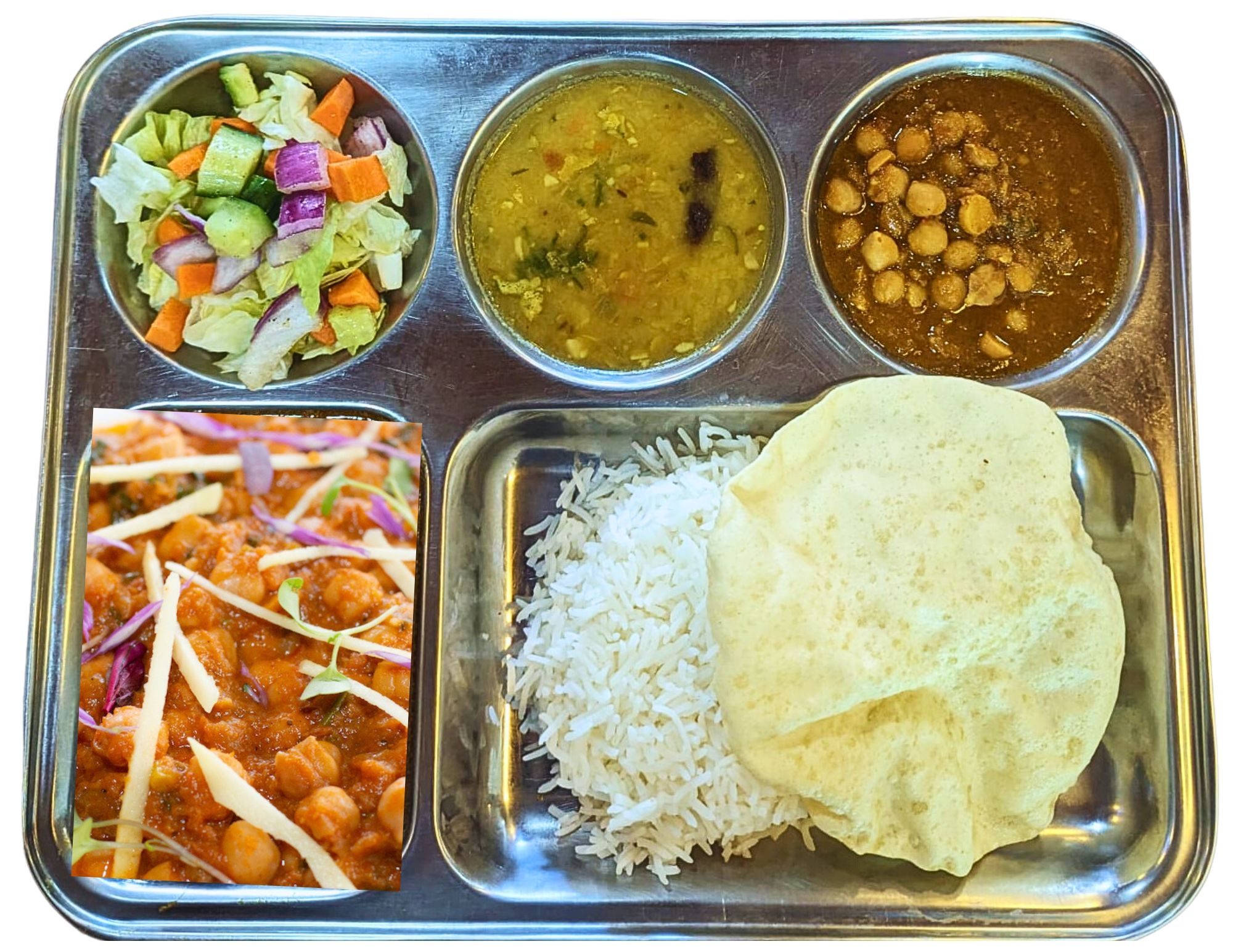 Chana Masala Thali.