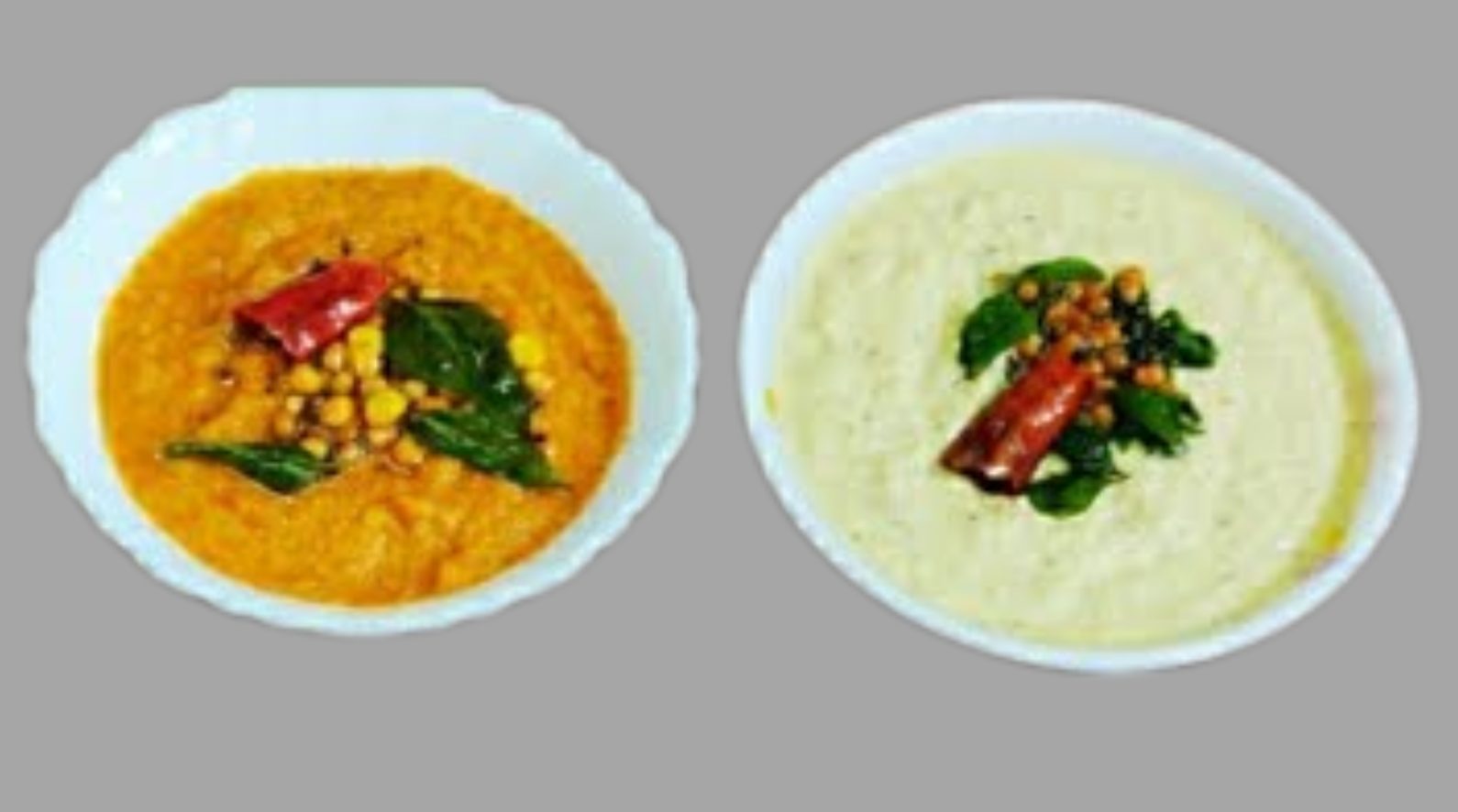 Coconut & Tomato Chutneys.