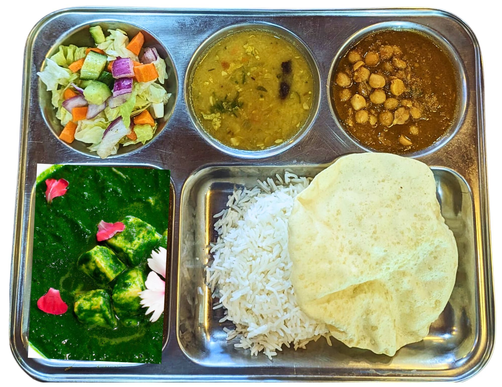 Palak Paneer Thali.