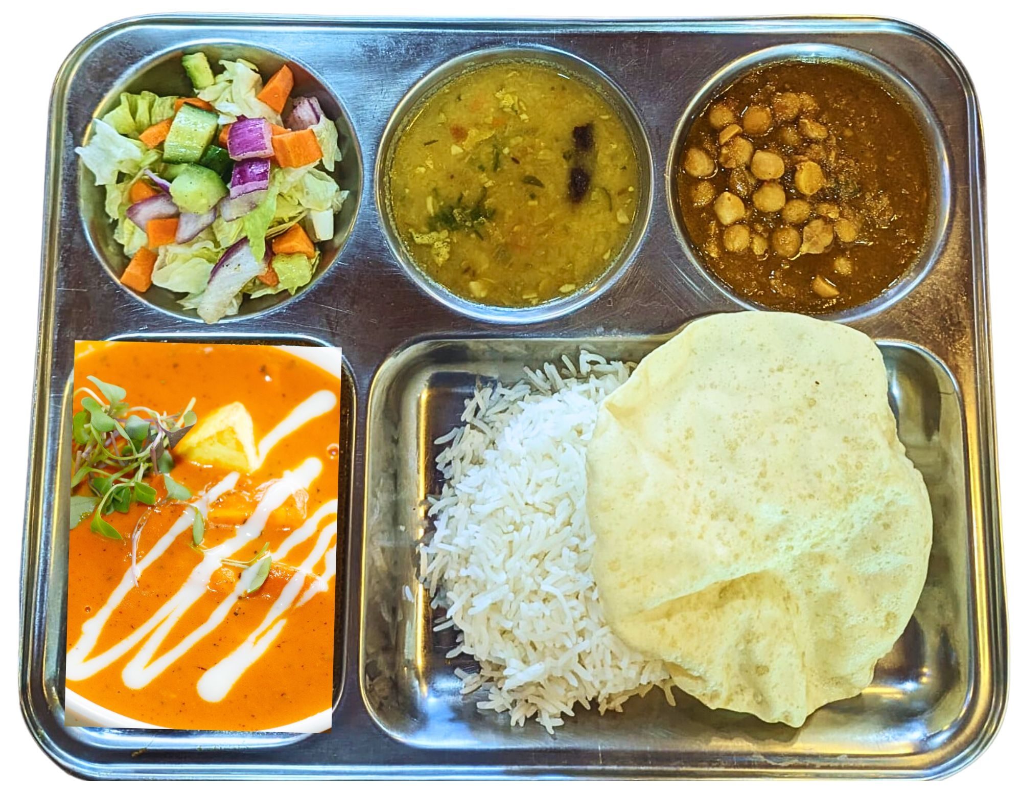 Paneer Butter Masala Thali.