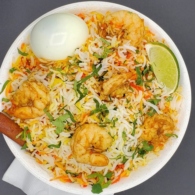 Shrimp Biryani.