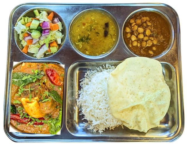 Goat Curry Thali.