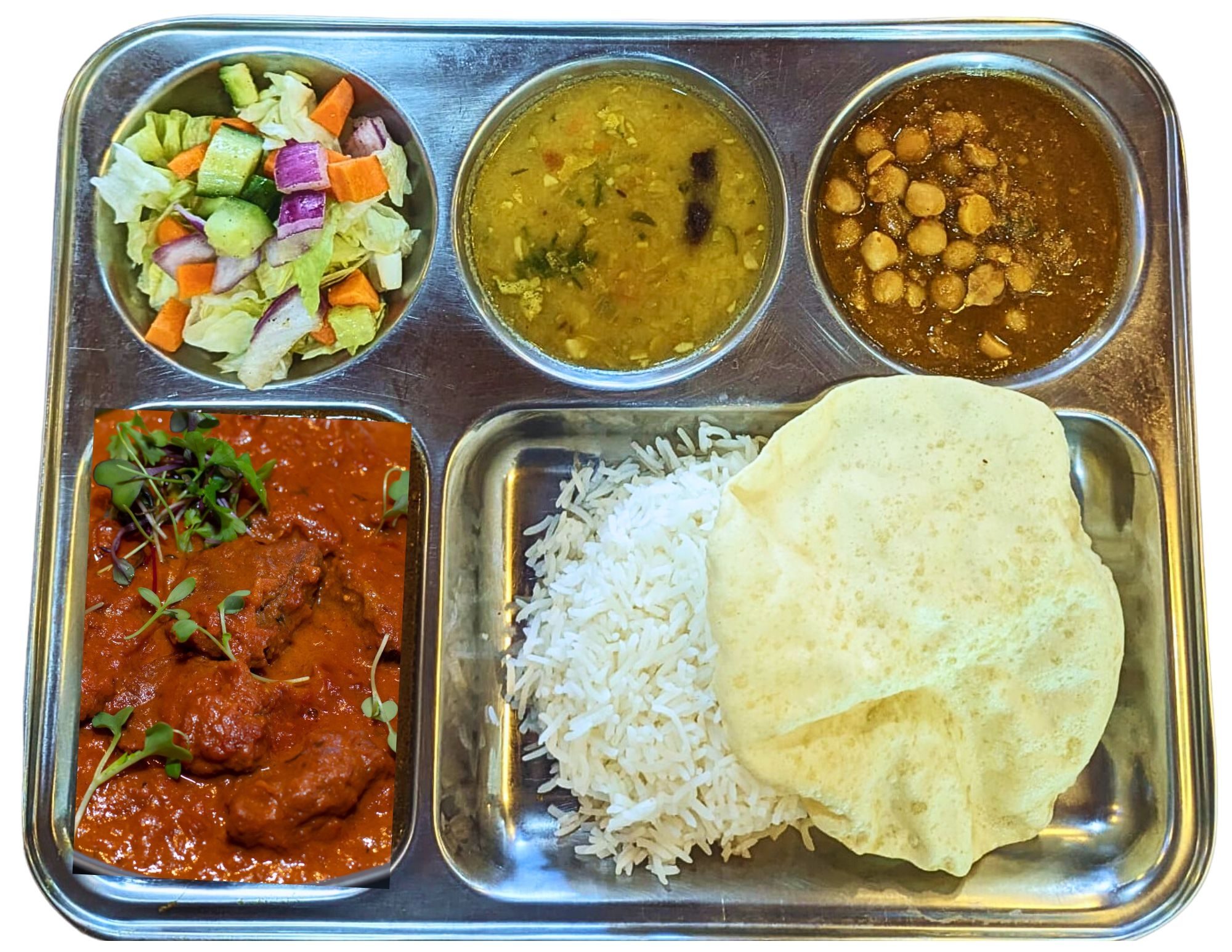 Lamb Curry Thali.